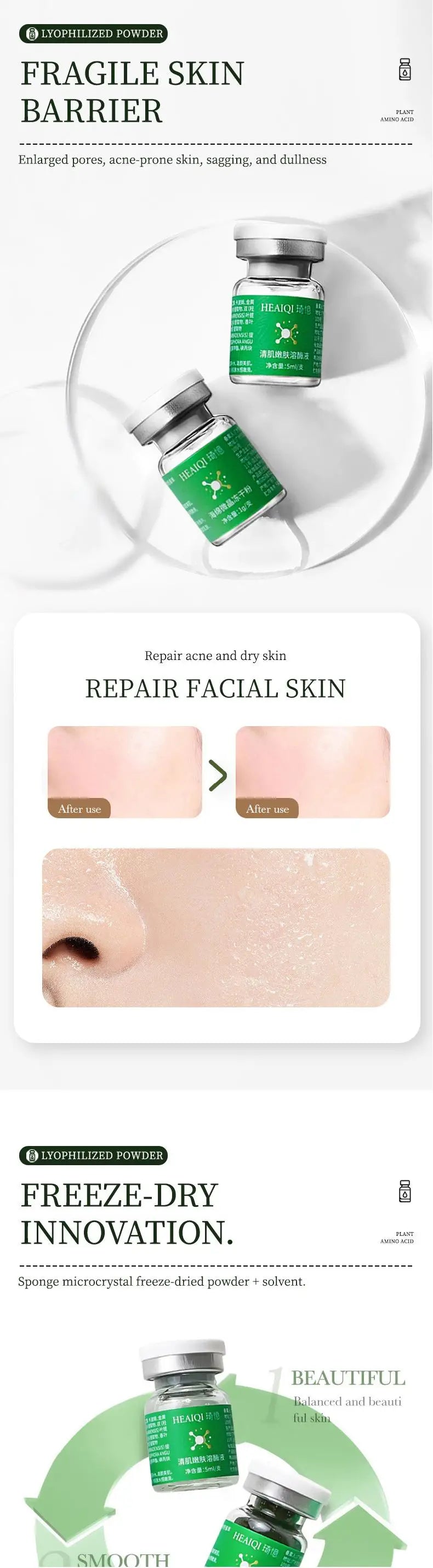 Algae Peeling Whitening Melasma Peel Kit Natural Seaweed Bone Plant Extract Mask Rejuvenation Moisturize Facial Skin Care
