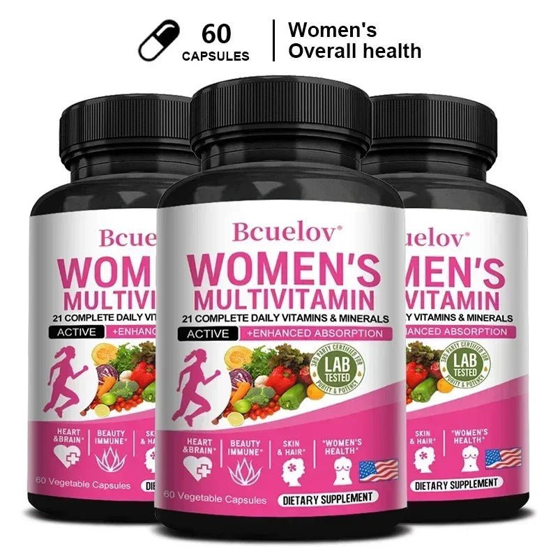 Women's Daily Multivitamin and Multimineral Supplement for Energy, Heart, Joints, Bones, Skin, Immunity, Focus, Vitamins ACEDK