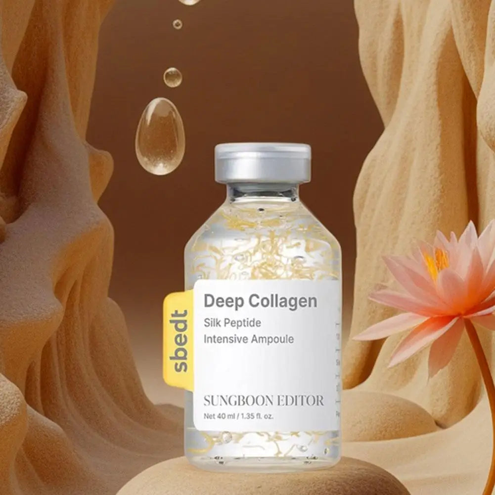 Korean Deep Collagen Skin Care -  Silk Peptide Ampoule, Boosting Serum, Retinol Capsule Cream, Fade Fine Lines, Brightening