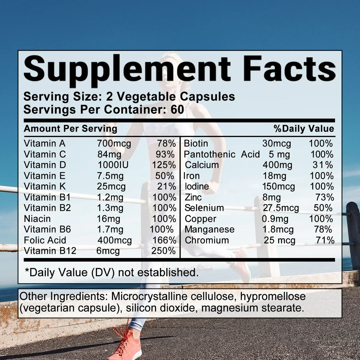 Women's Daily Multivitamin and Multimineral Supplement for Energy, Heart, Joints, Bones, Skin, Immunity, Focus, Vitamins ACEDK