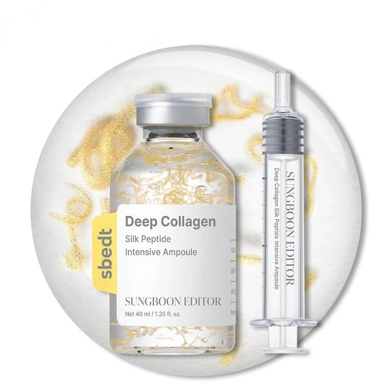 Korean Deep Collagen Skin Care -  Silk Peptide Ampoule, Boosting Serum, Retinol Capsule Cream, Fade Fine Lines, Brightening