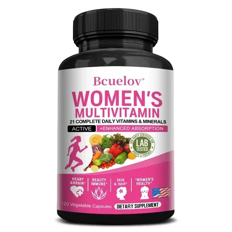 Women's Daily Multivitamin and Multimineral Supplement for Energy, Heart, Joints, Bones, Skin, Immunity, Focus, Vitamins ACEDK