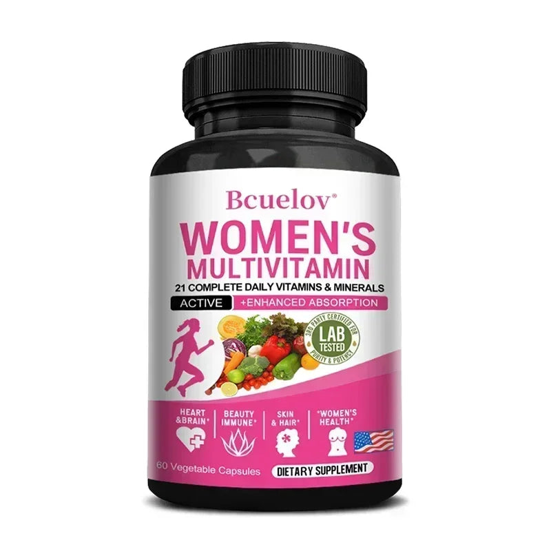 Women's Daily Multivitamin and Multimineral Supplement for Energy, Heart, Joints, Bones, Skin, Immunity, Focus, Vitamins ACEDK